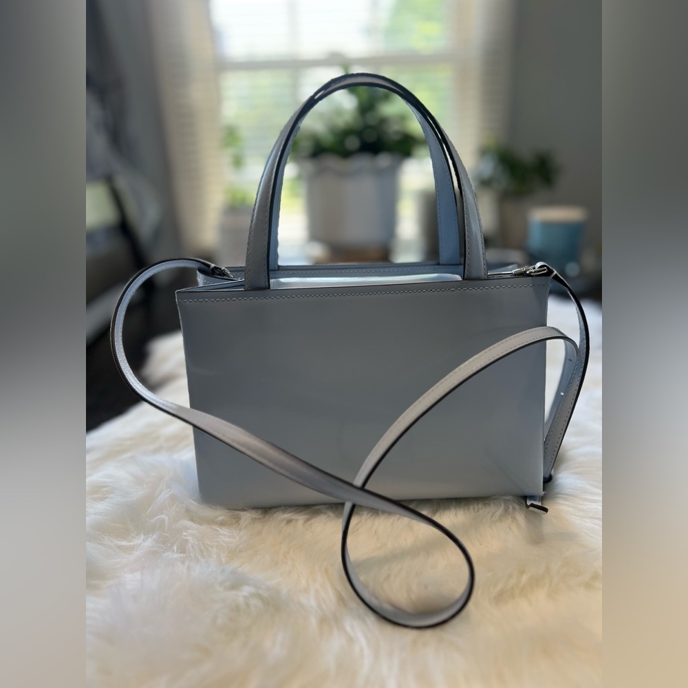 Kate spade ♠️ medium size cross body purse color blue EUC - Picture 3 of 9